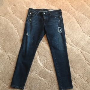 Distressed AG jeans